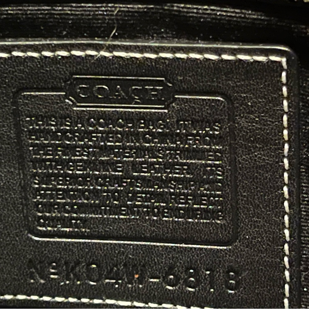 Coach Black Leather Patch